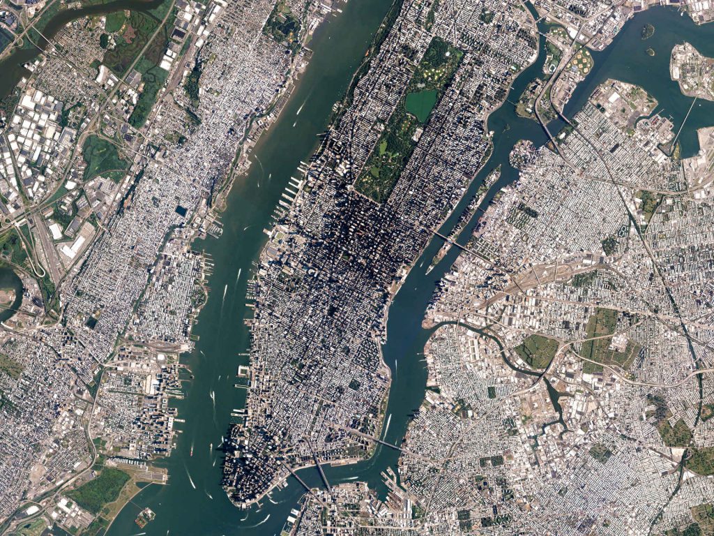 Manhattan, New York, by Planet Labs