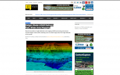 Technology Overview ArticleGeiger-Mode LiDAR Delivers Fast Wide Area mapping