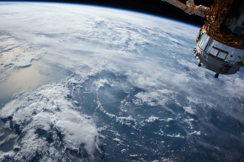 Earth and Spacecraft from Orbit